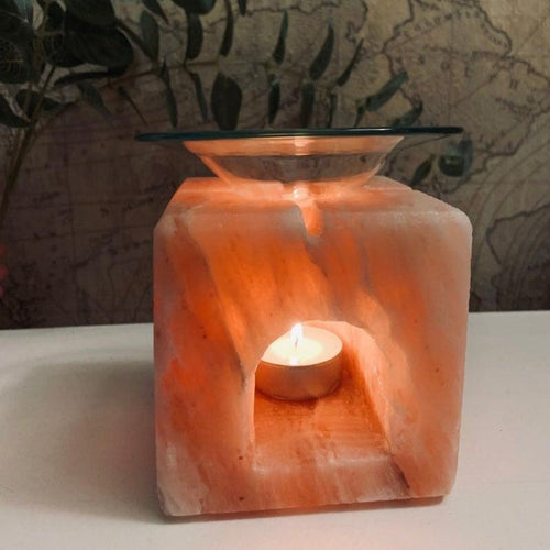 Cube style Himalayan Salt Wax / Oil Burner