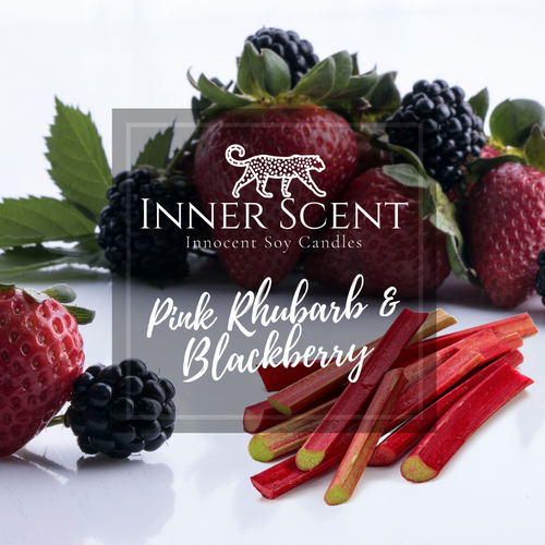 rhubarb and blackberry soy wax canlde
