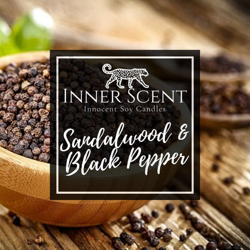 sandalwood and blackpepper soy wax candle